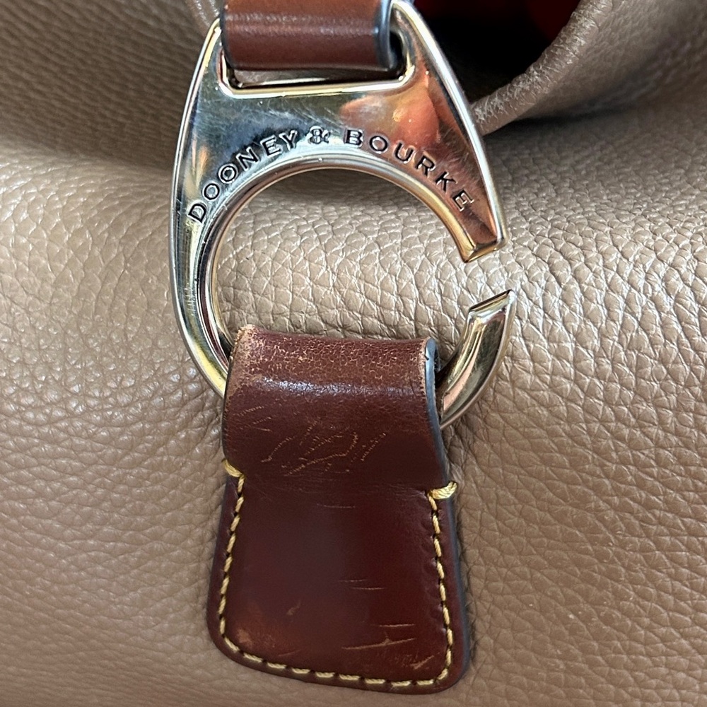 DOONEY & BOURKE Brown Pebble Leather Derby Hobo Slouchy Crossbody Bag Heritage - Picture 8 of 16